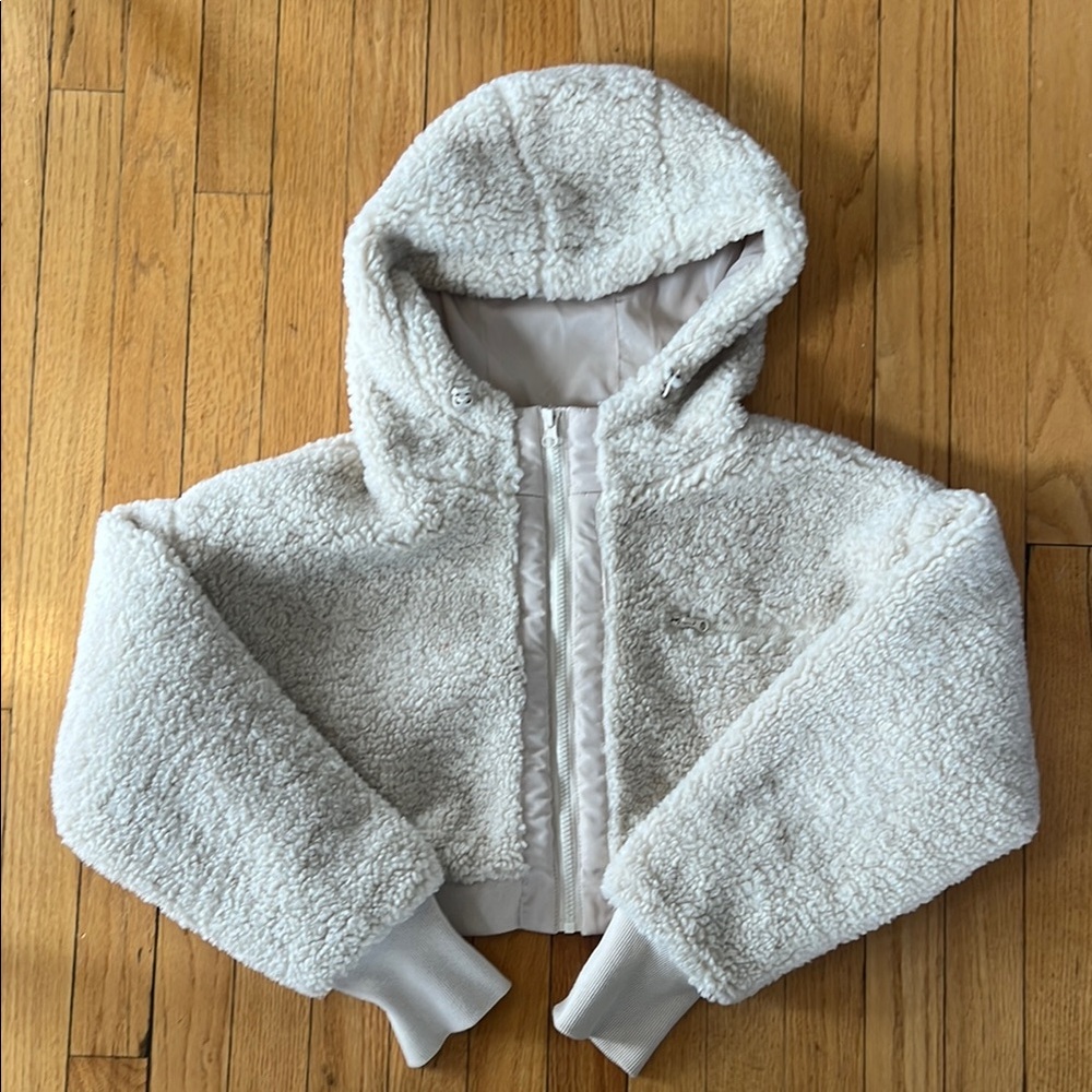 Cozy White Sherpa Cropped Jacket